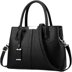 Bolsa Feminina Couro Plutônio Bolsa de Ombro Mão Morashop (Preto)