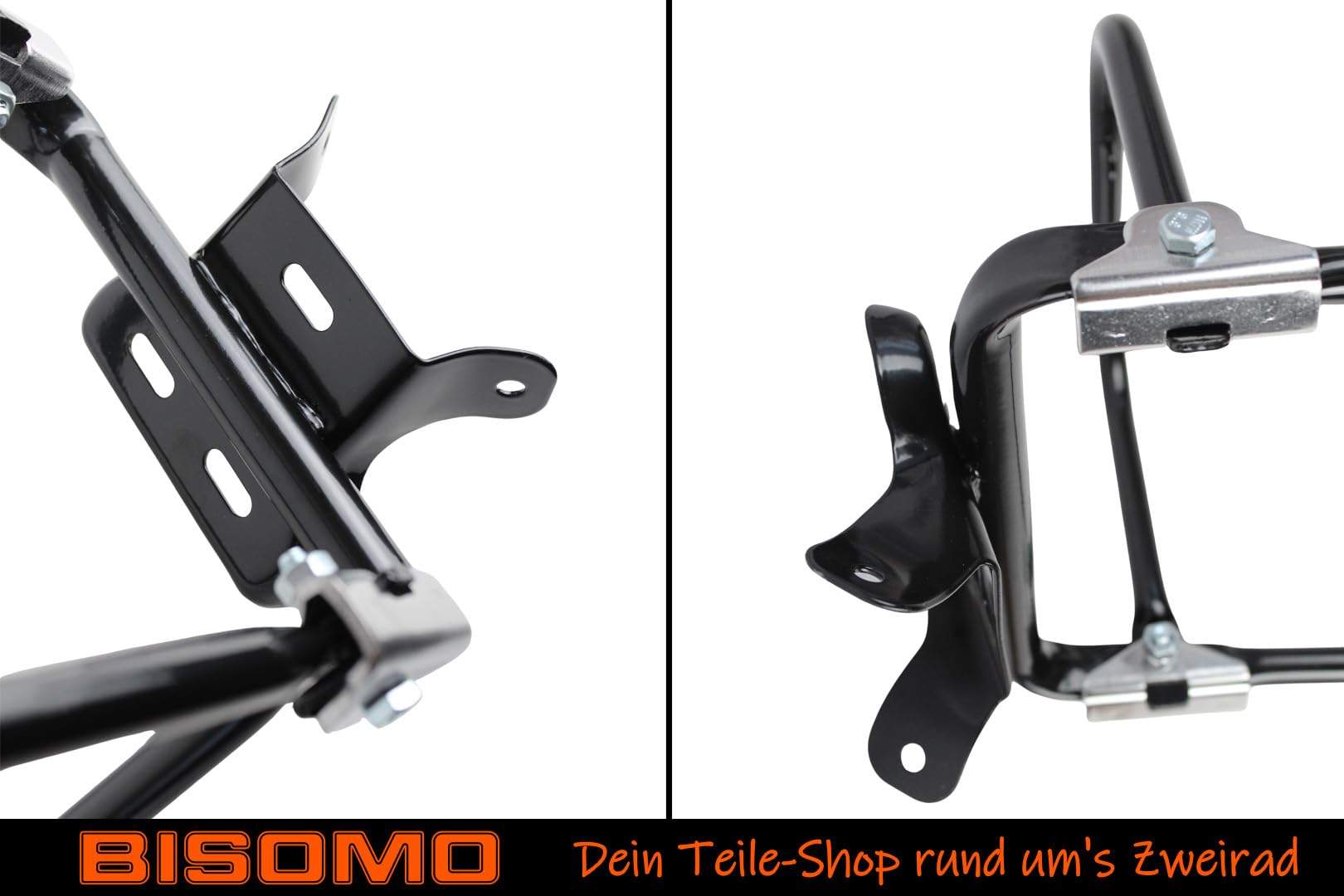 Gepäckträger komplett hinten, kurzer Stützbügel mit Schutzblechhalter für Simson S50 S51 S70 Enduro, Schwarz