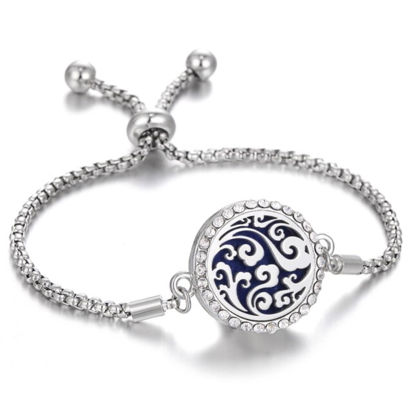Weav 10 New Tree Of Life Aromatherapy Bracelet Threads Rotate Open Locket Bracelets Aroma Perfume Essential Oil Diffuser Bracelet