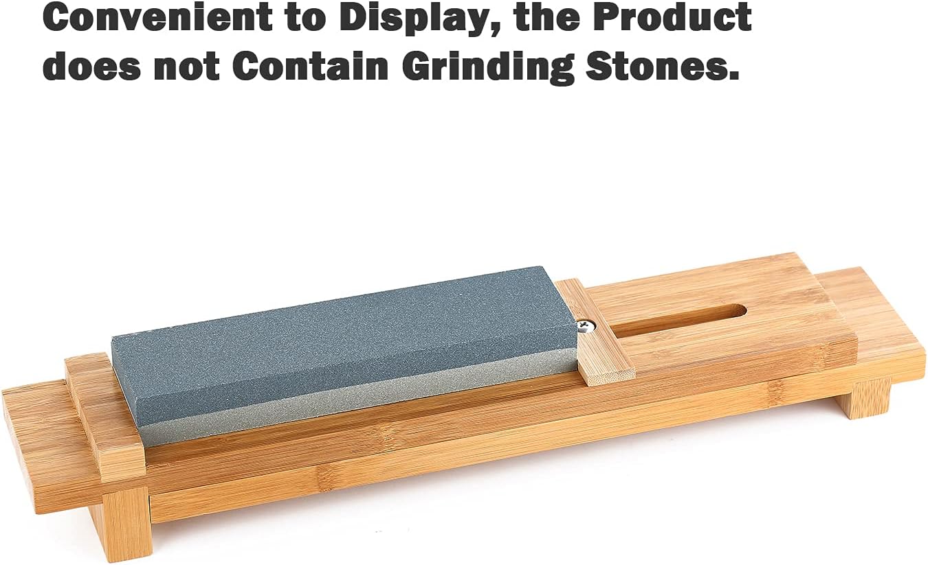 Sharpening Stone Holder Sink Bridge with Adjustable Slider Heavy Base,Easy Honing,Stainless Steel Hardware Accessories,Bamboo Material