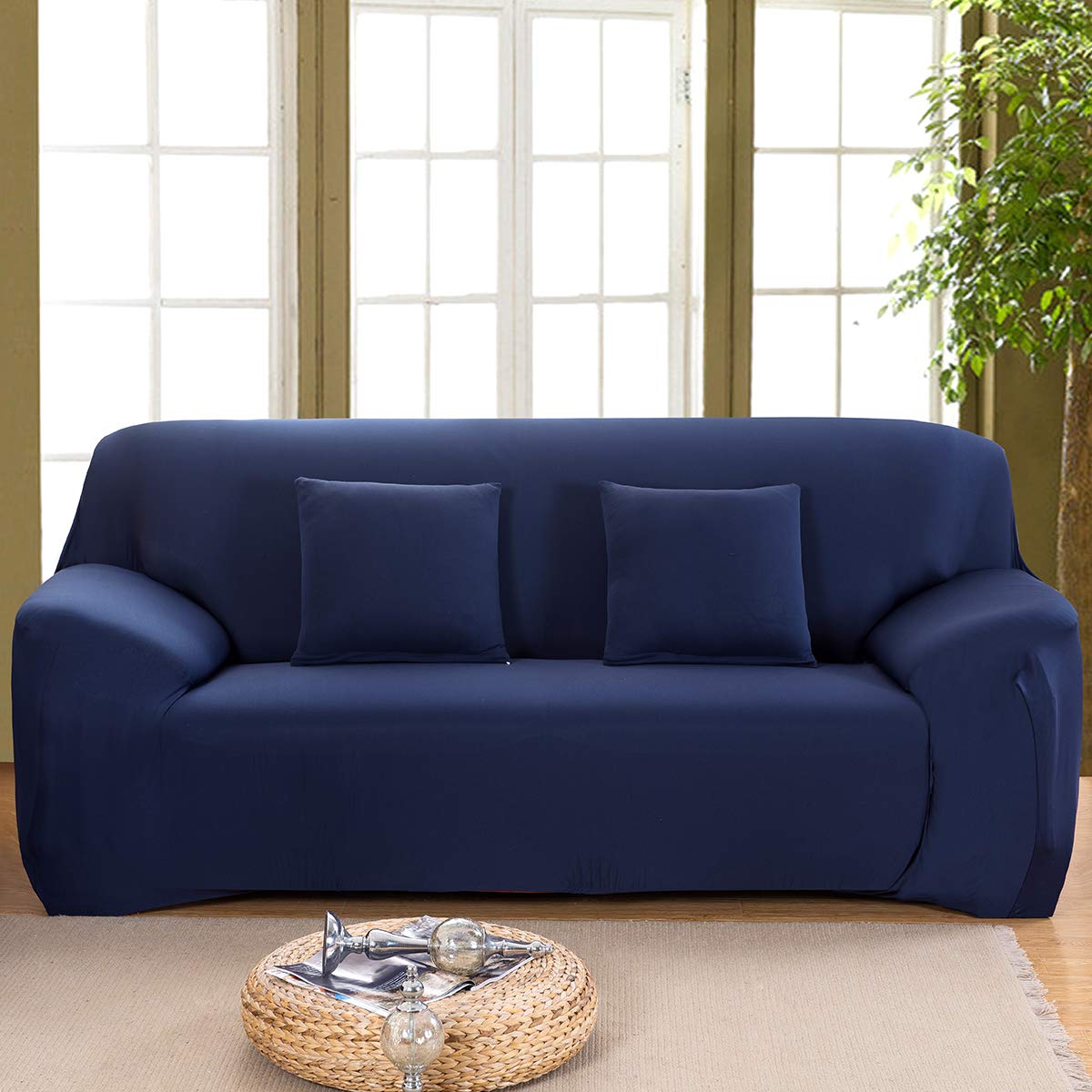 Housse De Canapé élastique Antidérapante | Tissu Polyester, Style Campagne | Pour Fauteuil, Canapé, Protection Meuble