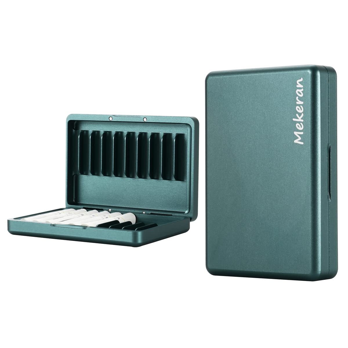 Mekeran Aluminum Alloy Storage Box for iQOS Heets/Cigarette, Protective Hard Case for Daily Life & Traveling (Green)