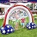 4th of July Inflatable Sprinkler for Kids, 8F * 5.5F American Flag Sprinkler Outdoor Water Toys for Kids Adults 4th of July Independence Day Summer Water Party Backyard Outside Games Activities