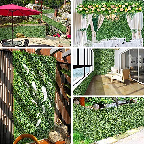 Mur de fond de verdure artificiel pour décoration de terrasse et cour - 3