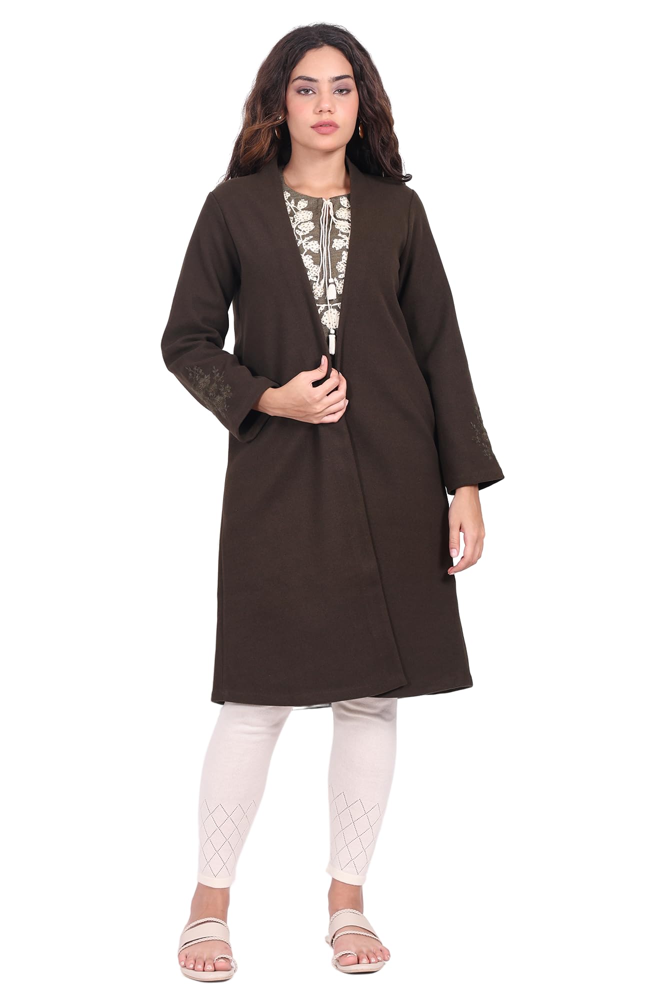 w for woman Embroidered Straight Winter Coat-picture-44