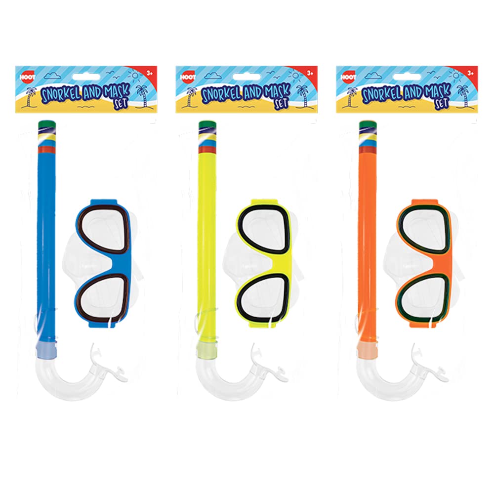 Hardys Kids Snorkel Set - Two Piece Snorkel Mask, Adjustable Strap and Comfortable Fit - Watertight Seal Diving Mask & Mouthpiece - Snorkeling Scuba Mask for Swimming and Holidays