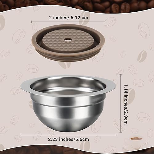 Miniatura 2 de Cápsulas reutilizables compatibles con Nespresso Vertuo PlusVertuo NextVertuo POP, cápsulas recargables de acero inoxidable 2.7 fl oz