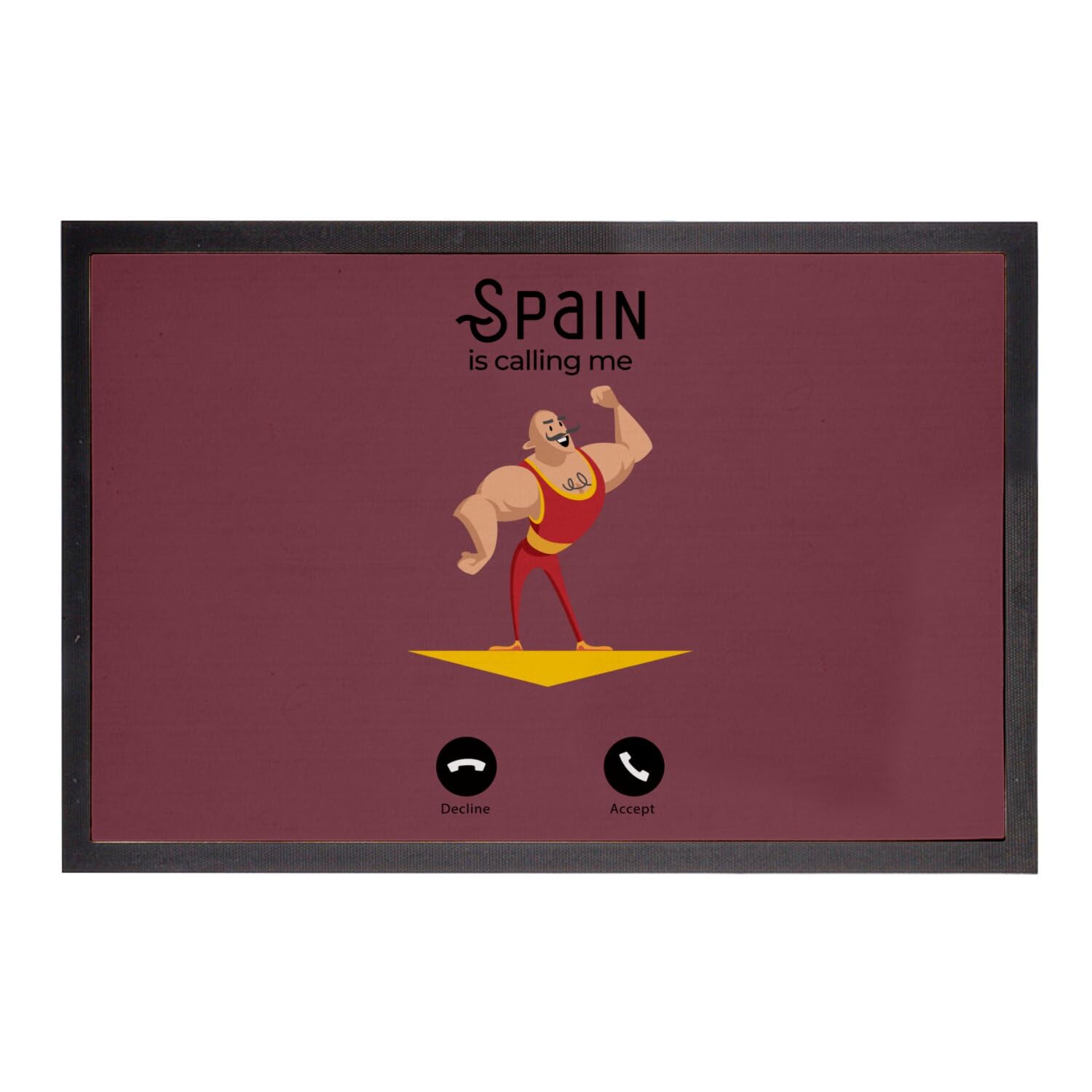 Paillasson rouge Spain is Calling Me tapis d'entrée design
