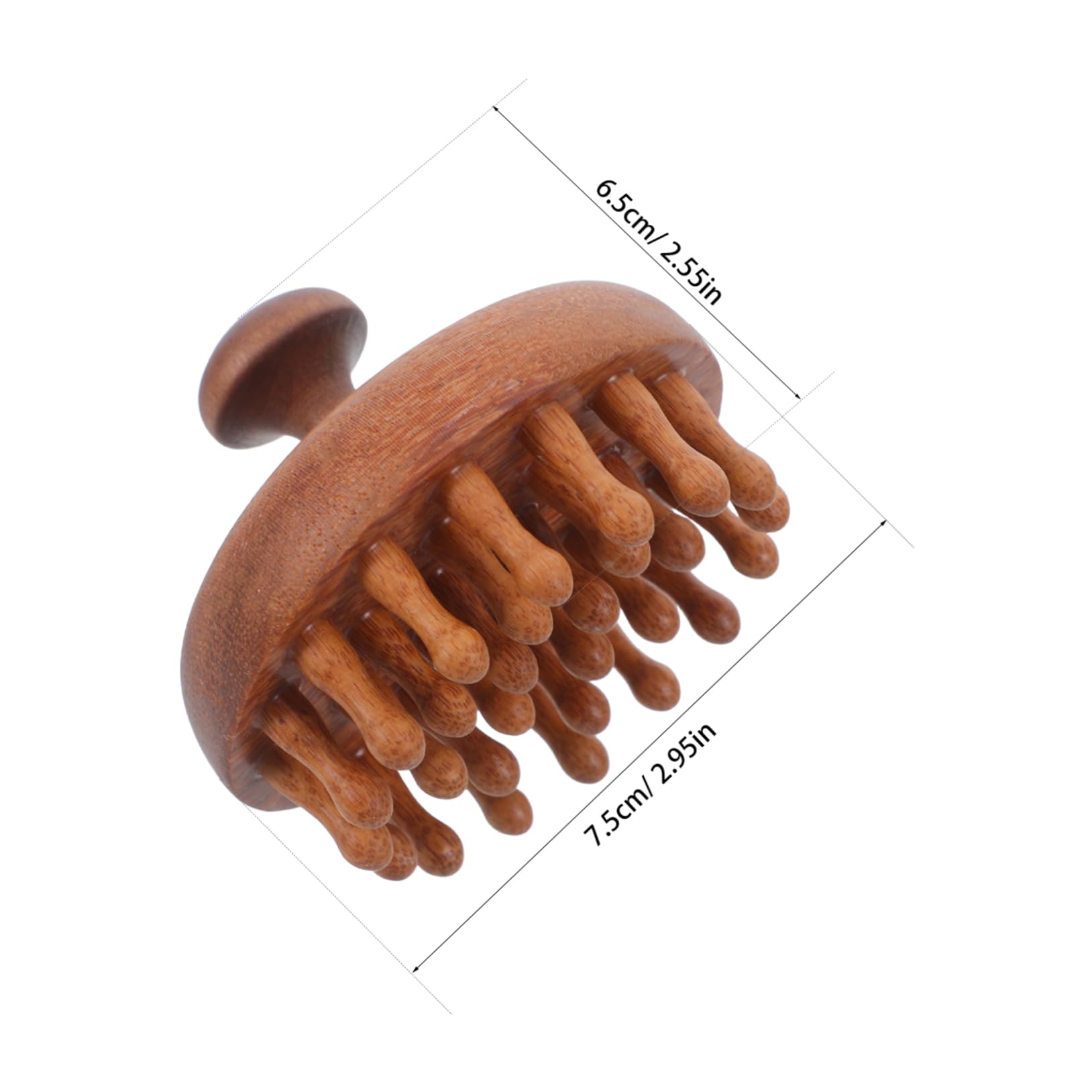 FRCOLOR 2Pcs Wooden Scalp Massager Comb Portable Hair Brush Cushion Design Tooth Structure for Head Massage for Home Travel Use