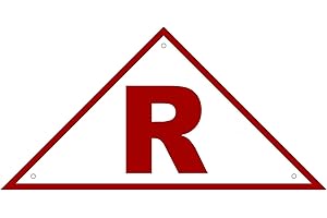 State Truss Construction Site Decor Rust-Free Triangular Sign, White and Reflective, 12'...