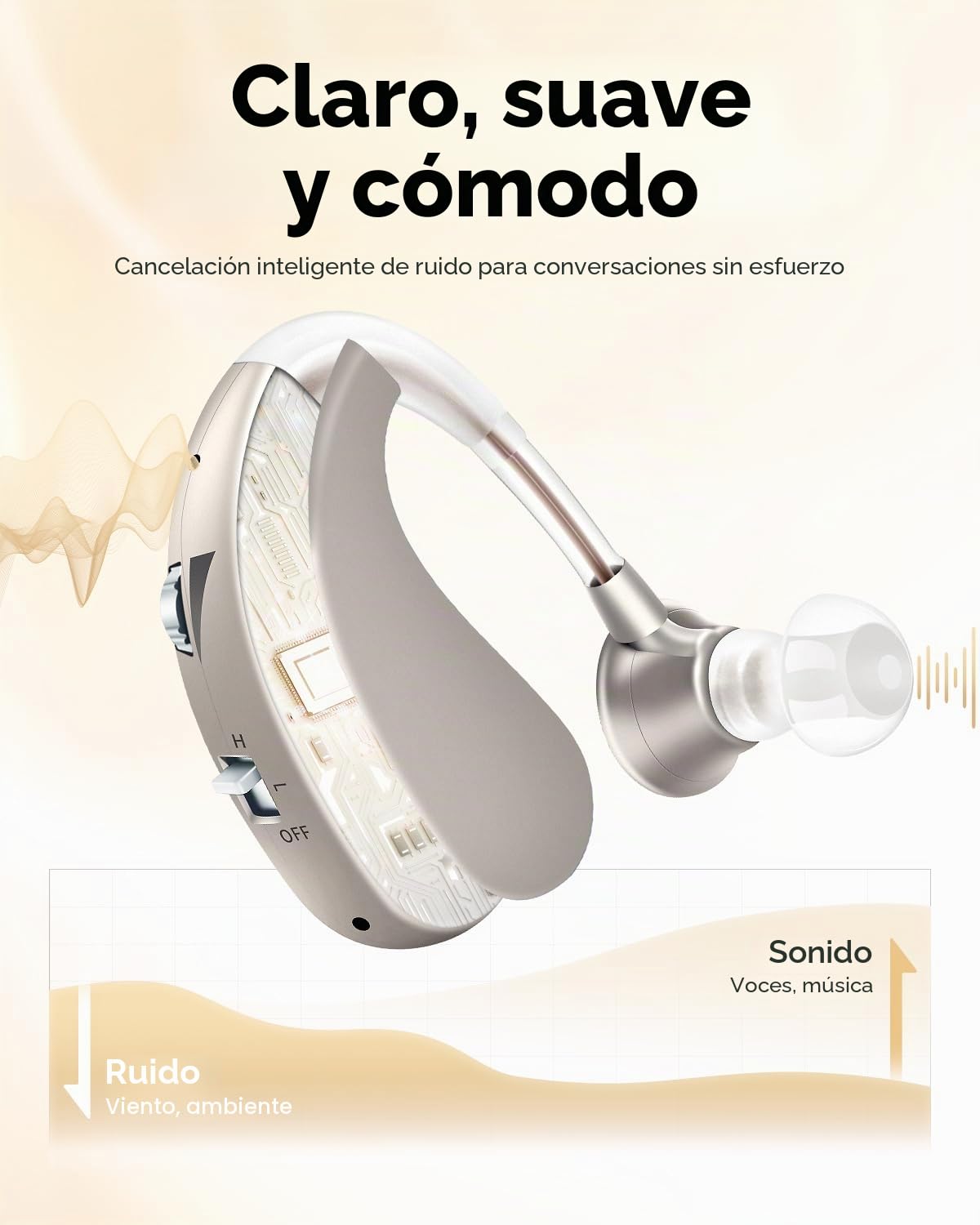 Britzgo Dispositivo de audio recargable 1204 de hasta 40 horas de duración de la batería. Diseño ligero con auriculares TPE. Ideal para el hogar y viajes. Incluye manual de usuario multilingüe (plata