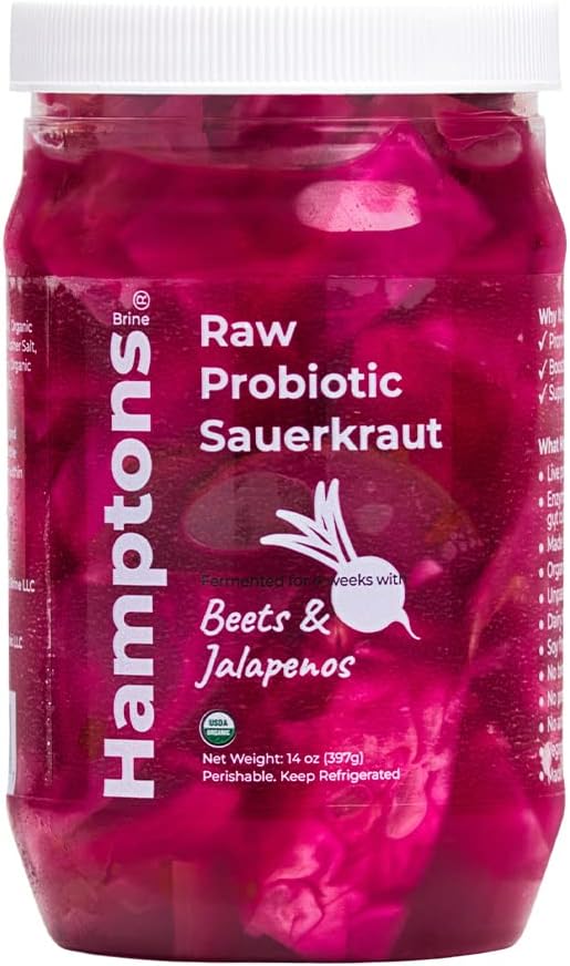 Sauerkraut Spicy: raw fermented organic kraut, unpasteurized, dairy- and gluten-free