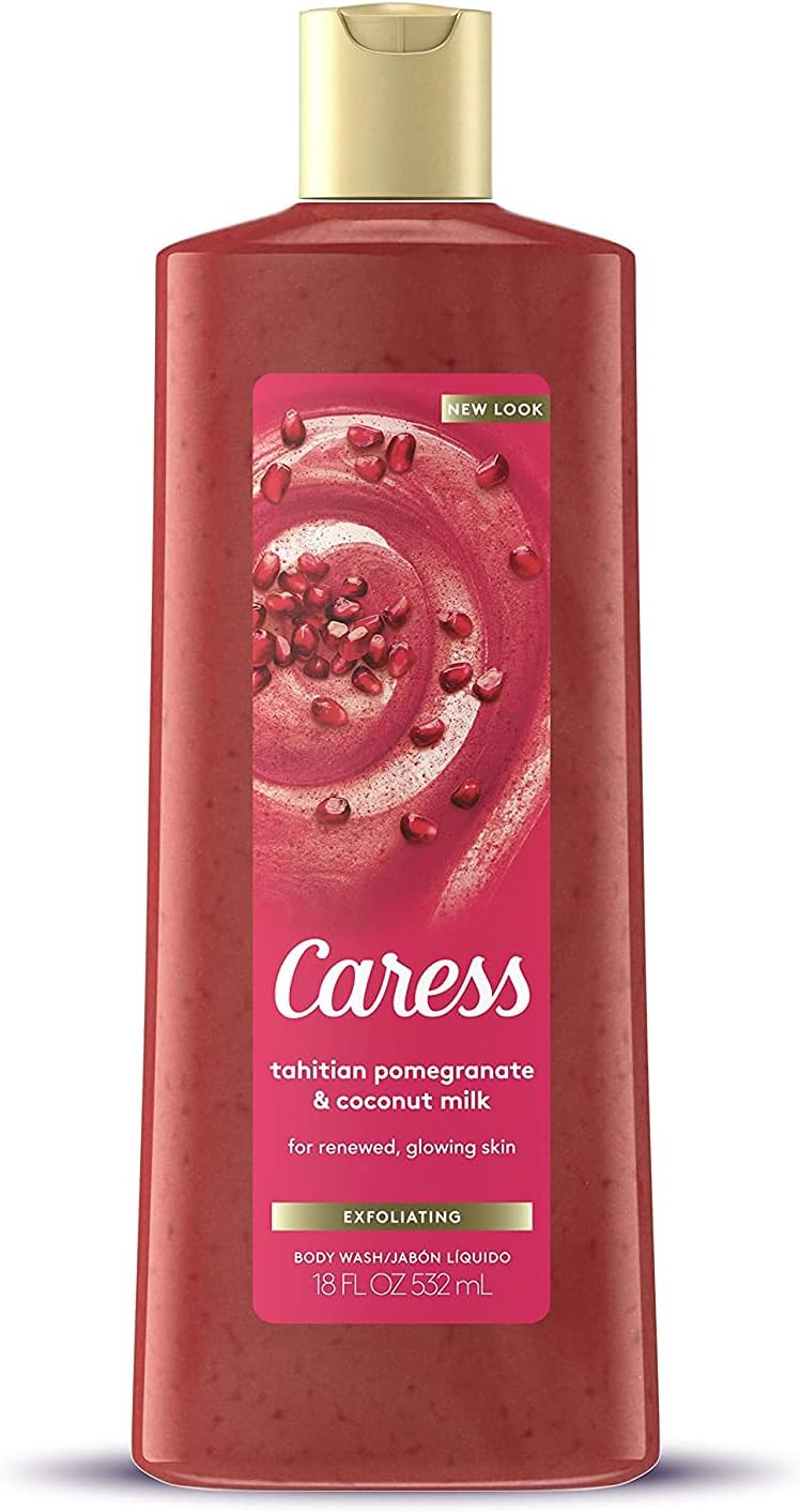 CaressBody Wash 18 Ounce Tahitian Renewal (Exfoliating) (532ml) (3 Pack)