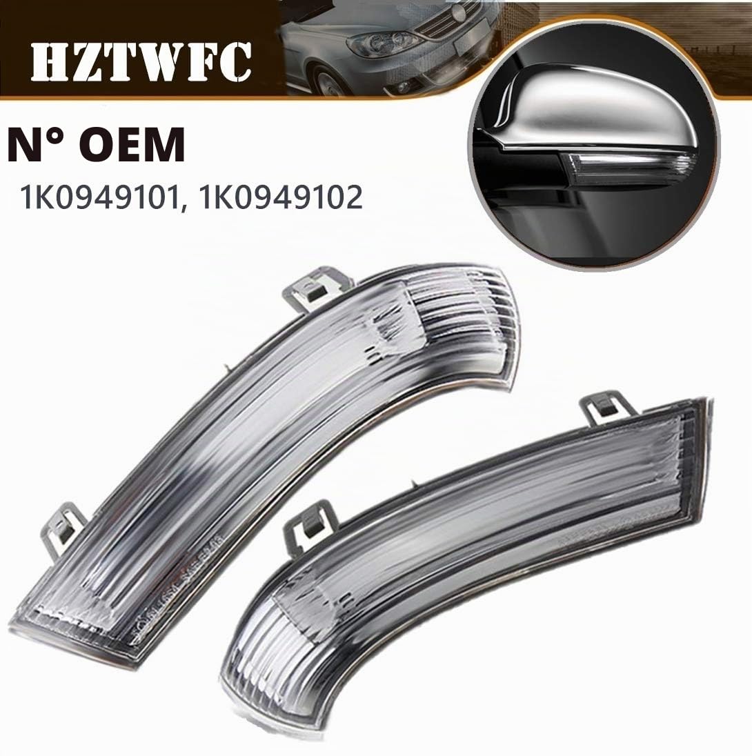 2pcs gauche droite lampe de clignotant miroir de porte OEM # 1K0949101 1K0949102 pour VW Jetta Golf Git MK5 Passat Skoda Seat