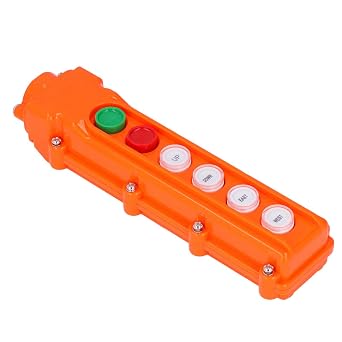 Crane Pendant Button Switch, Waterproof Hoist Remote Control Station with Up-Down Push Button SwitchCOB-62A 220V/500V Industrial Crane Control