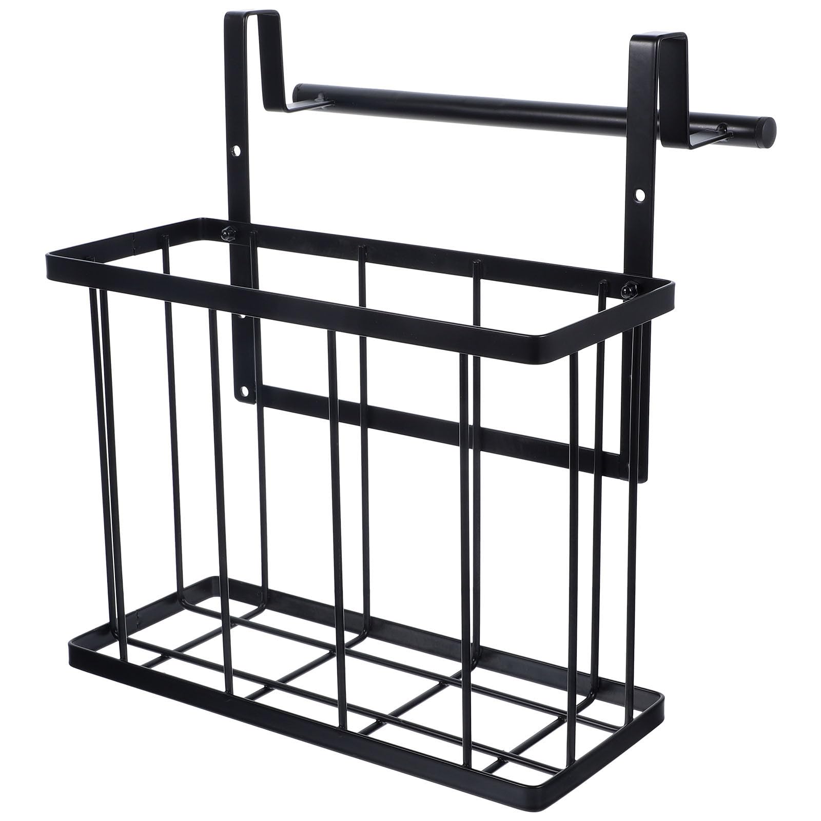 Organizador de puerta con cesta colgante de acero resistente y elegante