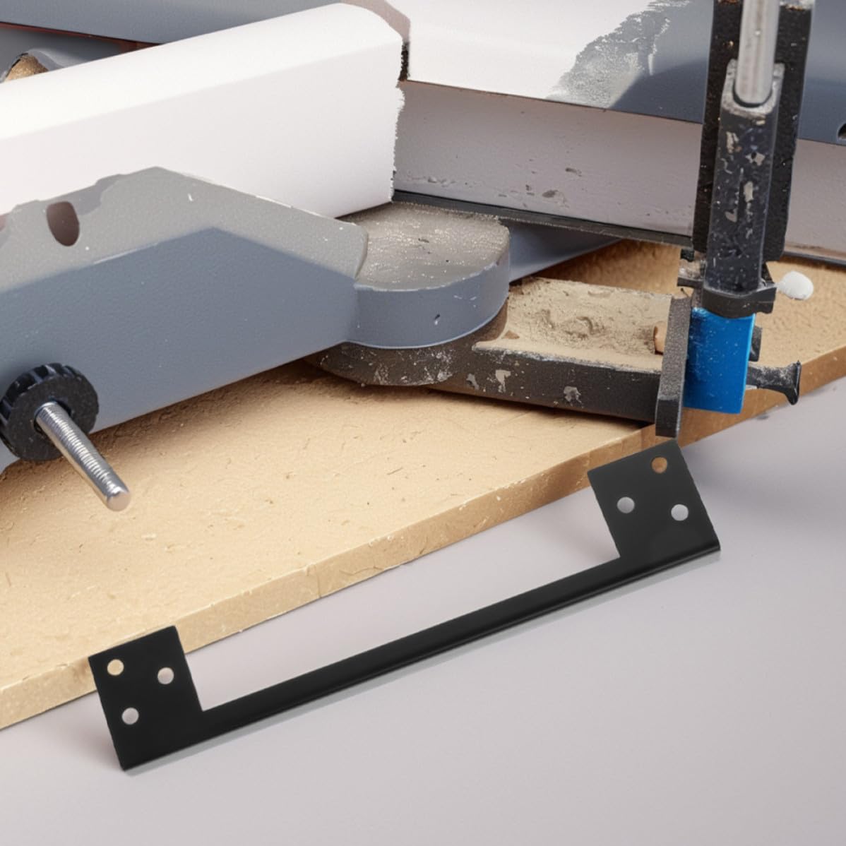 Door Latch Guard Plate Stainless Steel L Shaped for Outswing Doors