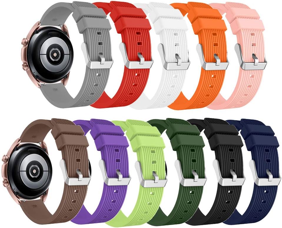 Sunter Sport Band Wristband Compatible with Galaxy Watch3,20mm Fashion Sport Replacement Strap Soft Silicone Band Compatible with Samsung Galaxy Watch3 41mm Smart Fitness Watch