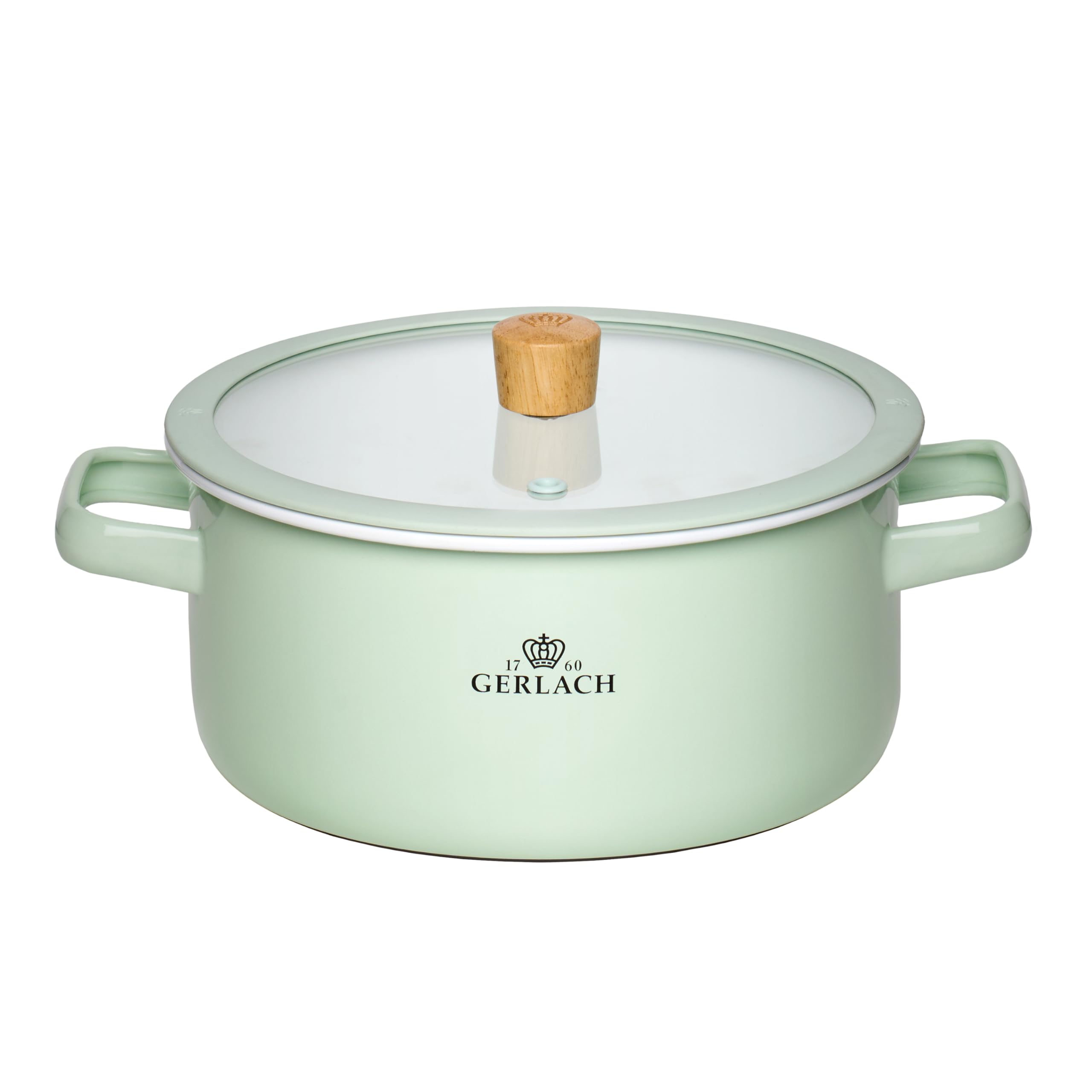 Casserole émaillée Gerlach 1760 de 20 cm et 3 L avec couvercle