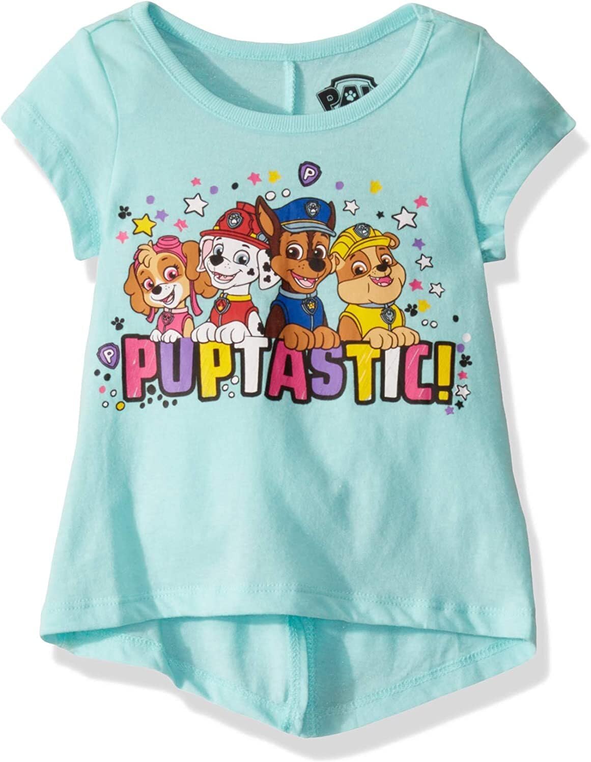 Paw Patrol Nickelodeon Girls Short Sleeve T-Shirt for Toddler and Little Kids