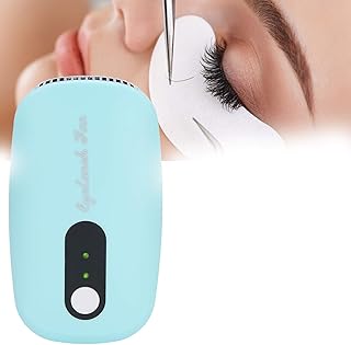 Fans, Mini Eyelash Blow Dryer Fan USB Rechargeable Grafting Eyelashes Extension Glue Dryer Fan for Eyelash Extension Handheld Fan Air Conditioning Blower Fan Lash Dryer(blue)