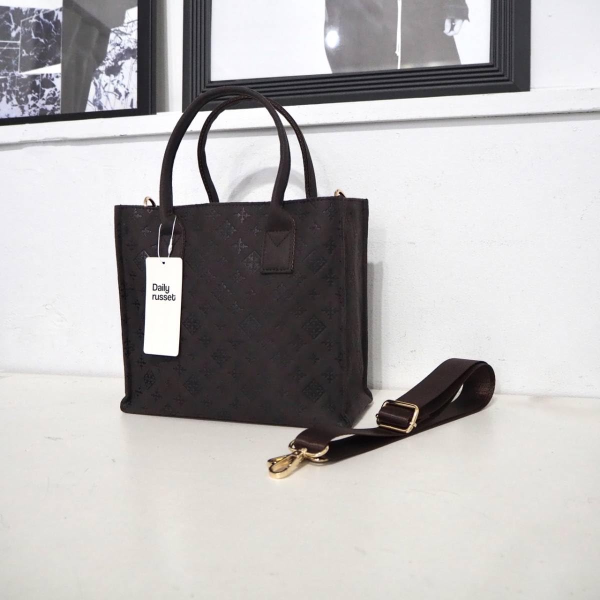 Amazon.co.jp: russet デイリーラシット 2way 型押し スクエア  