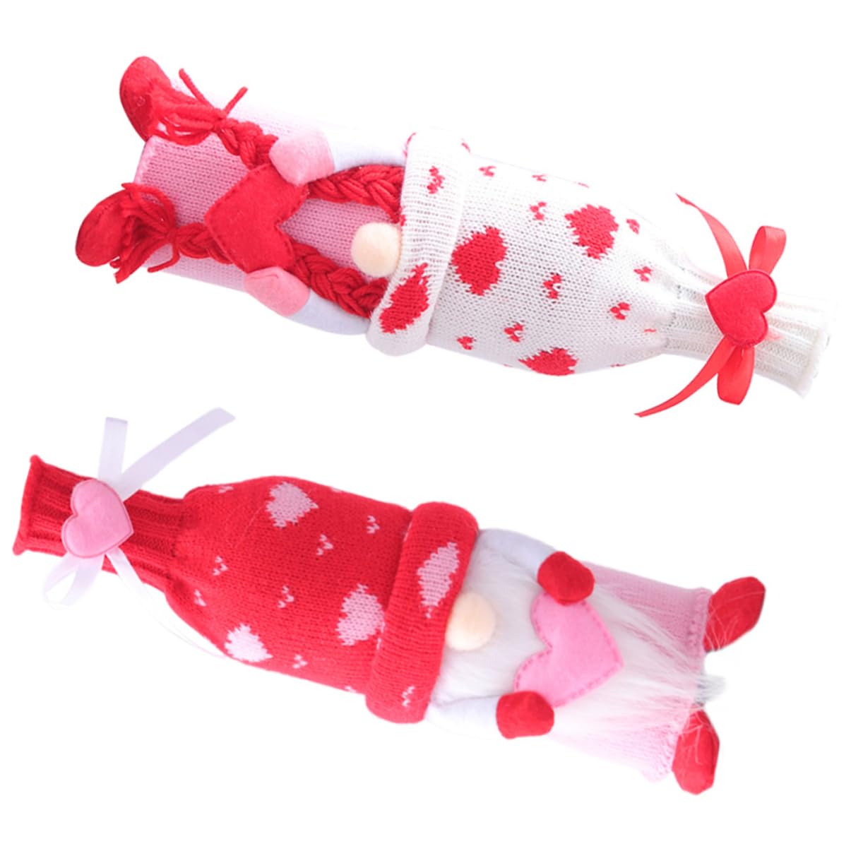 3 Ensembles Housses De Bouteilles De Vin Forme De GNOME Décoratives pour Saint Valentin Accessoires De Maison Fête 2 Pièces * 3