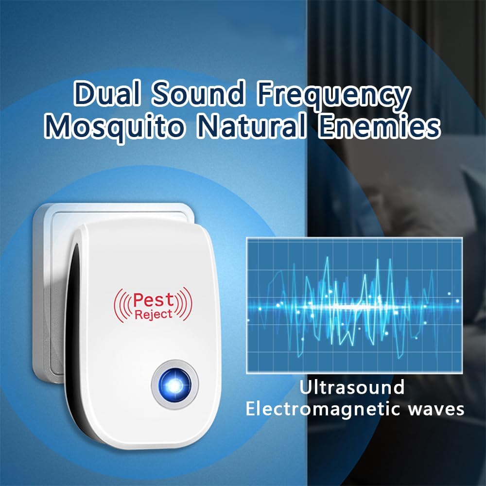 6 Pack Ultrasonic Pest Reject Indoor Mouse Repellent Pest Repellent Ultrasonic Plug in for Spiders, Mices, Mosquitoes, Roaches, Mouse, Rodent, Bugs, Ants, Flies - Image 6
