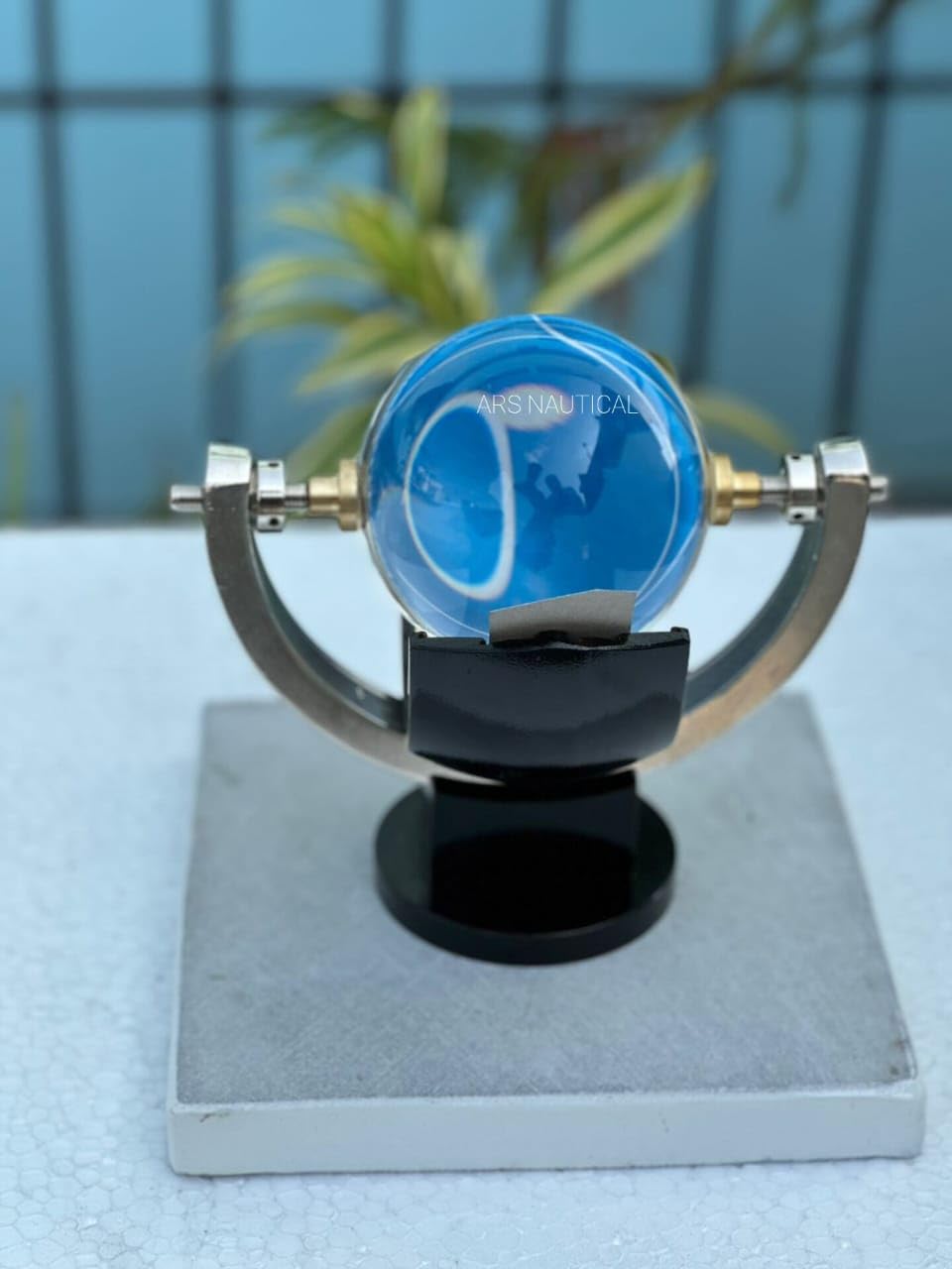 Campbell-Stokes Sunshine Recorder – Solar Radiation Measuring Instrument with Glass Sphere & Metal Stand | Meteorological Instrument for Weather Stations, Education & Research