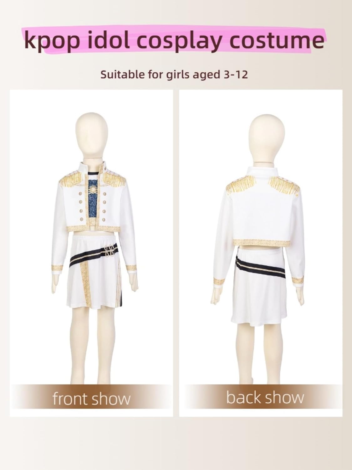 SAVITO Pop Idol Cosplay Costume Popular Singers Stage Costumes for Ages 3-12 Children's Costumes