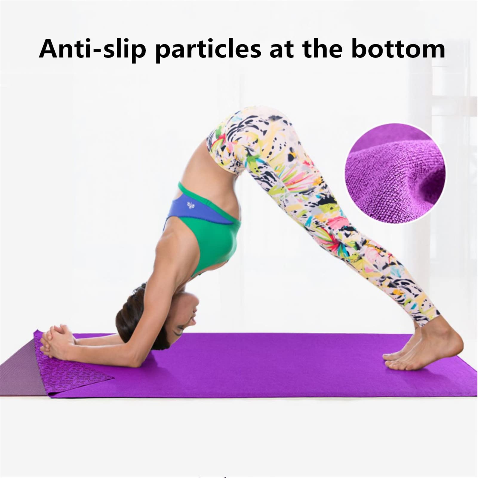 Serviette De Yoga Antidérapante En Microfibre - Absorbante, Respirante Et Ultra Légère - Parfaite Pour Tapis, Pilates Et Voyage