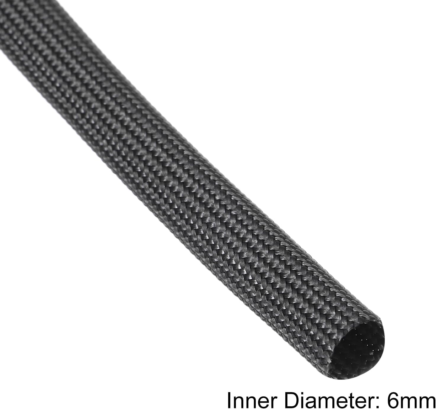 uxcell Insulation Cable Protector, 16.4Ft-6mm High Temp Fiberglass Sleeve Black