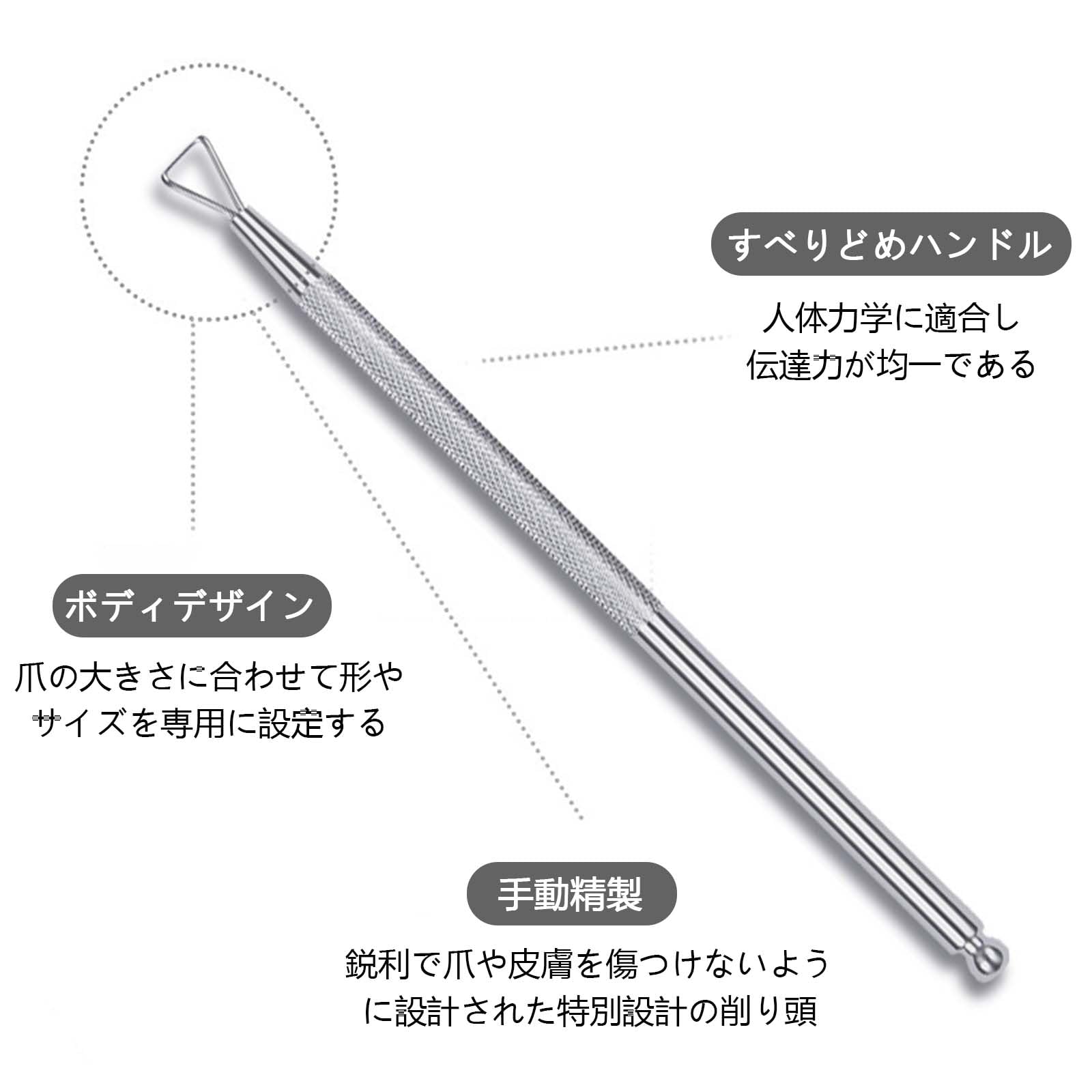 Amazon | キューティクルプッシャー (2本セット)キューティクルメタル