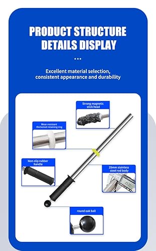 Miniatura 5 de Barra magnética fuerte de limpieza de virutas de barra magnética fuerte varilla magnética industrial absorbente de hierro varilla magnética húmeda y