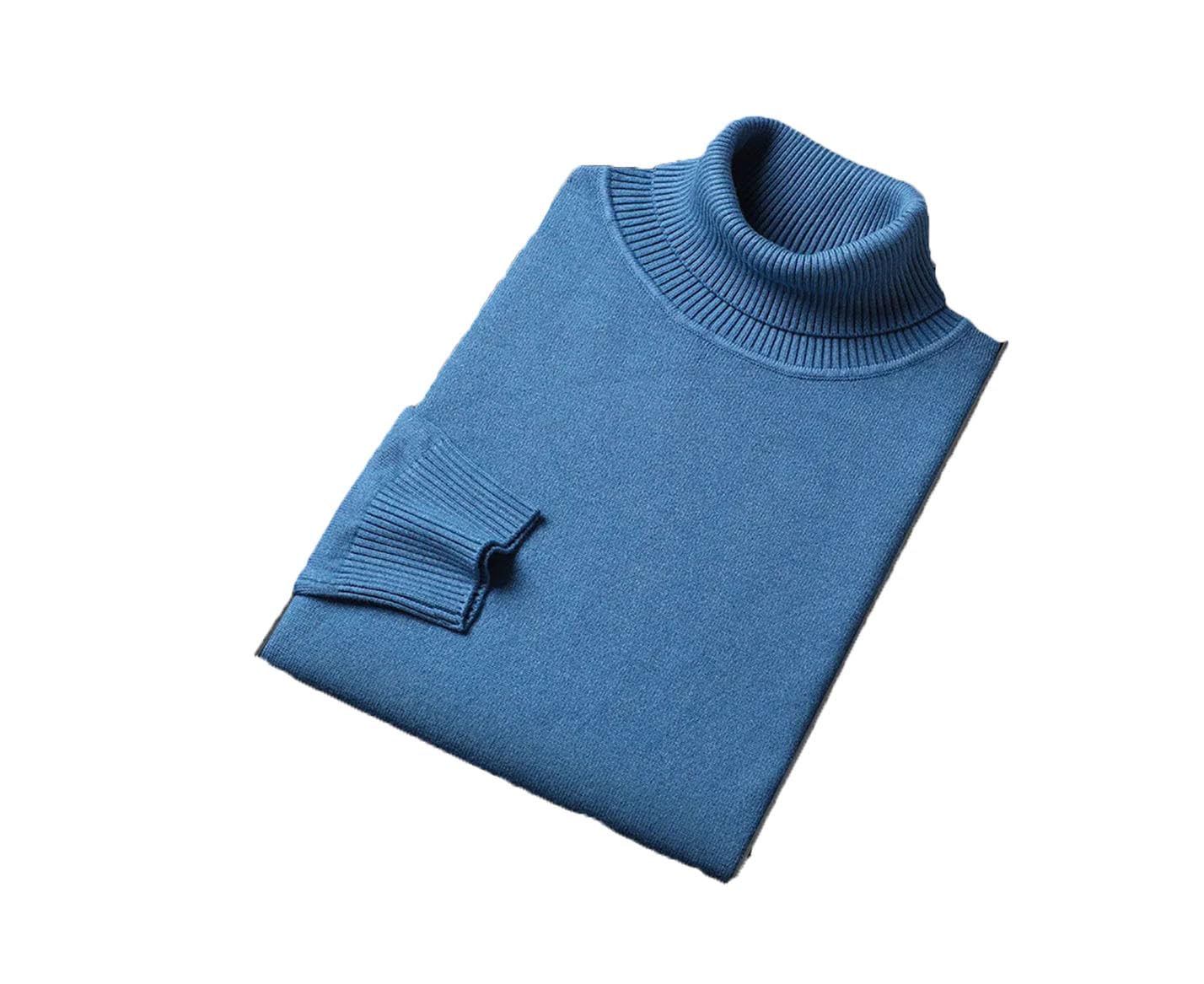 Męski sweter z dzianiny na co dzień męski slim fit sweter z wysokim kołnierzem miękki ciepły sweter z dzianiny
