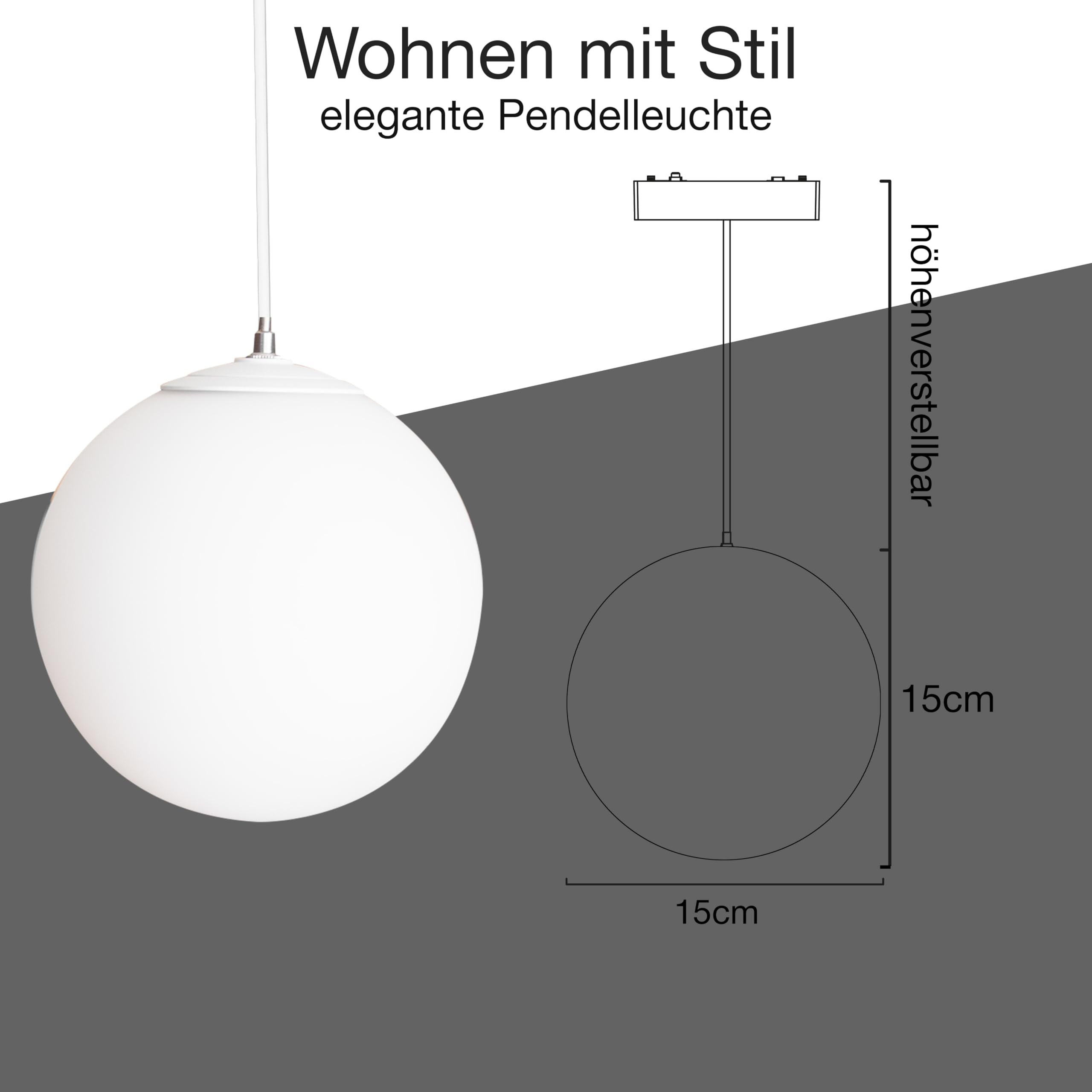 LED Pendelleuchte Zigbee dimmbar 9W Hängelampe für Schienensystem Weiß