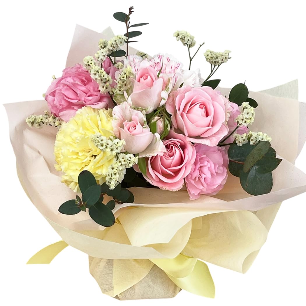 【そのまま飾れる】 母の日 花束 フラワーアレンジメント パステルプティ メッセージカード付き 花 カーネーション バラ ブーケ 母の日ギフト 選べる プレゼント 日本花キ流通