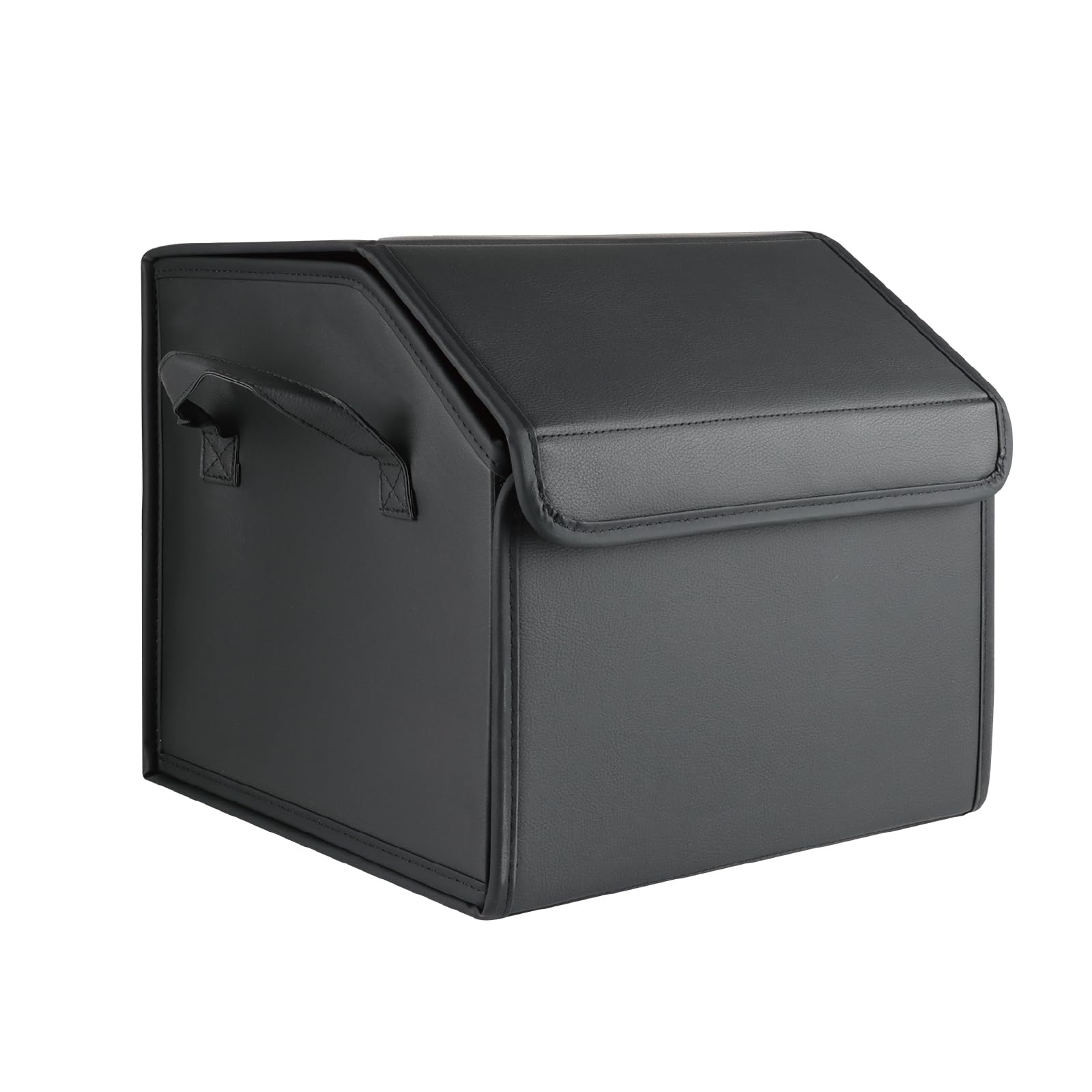 ENERFERO Faltbarer Kofferraum-Organizer aus PU – Mehrzweck-Aufbewahrungsbox für Auto, SUV und LKW – Großes Fassungsvermögen – Rutschfeste Unterseite – Wasserdicht (PU)