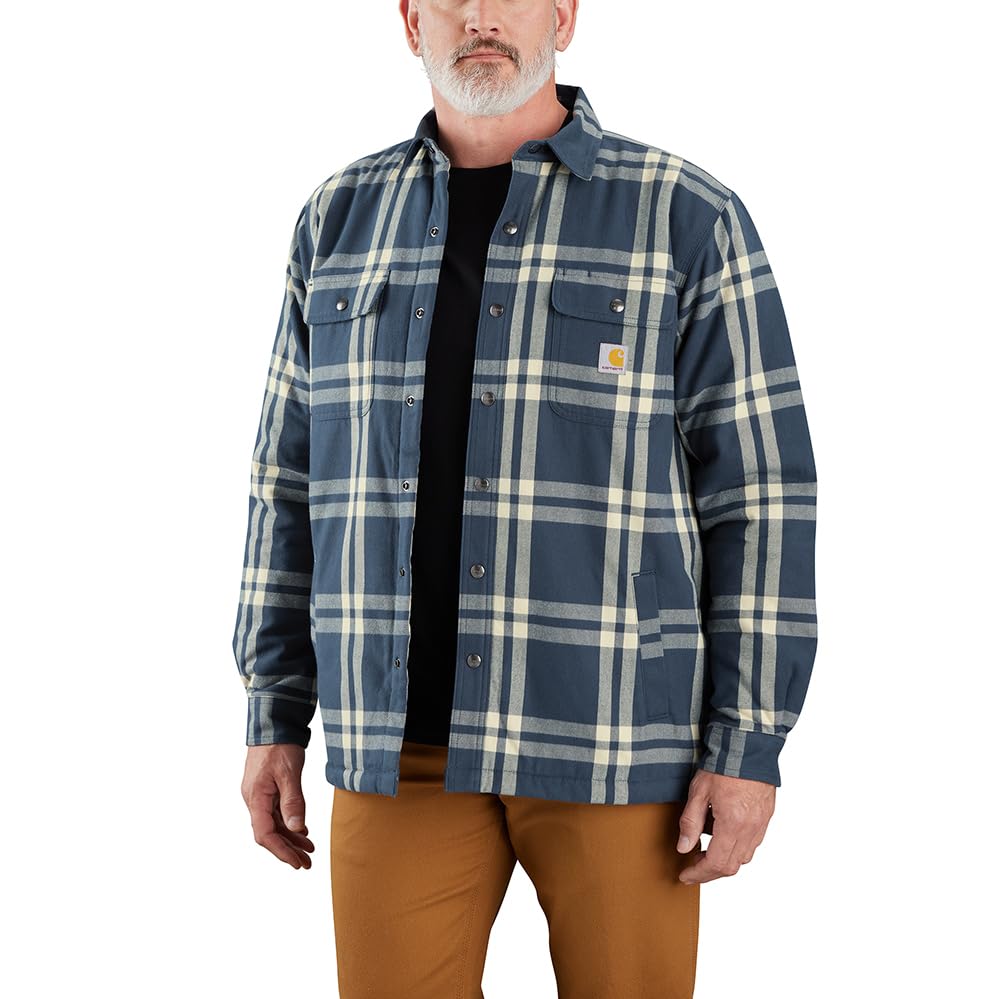 Carhartt Men's 106354 Relaxed Fit Flannel Sherpa-Lined Shirt Jac