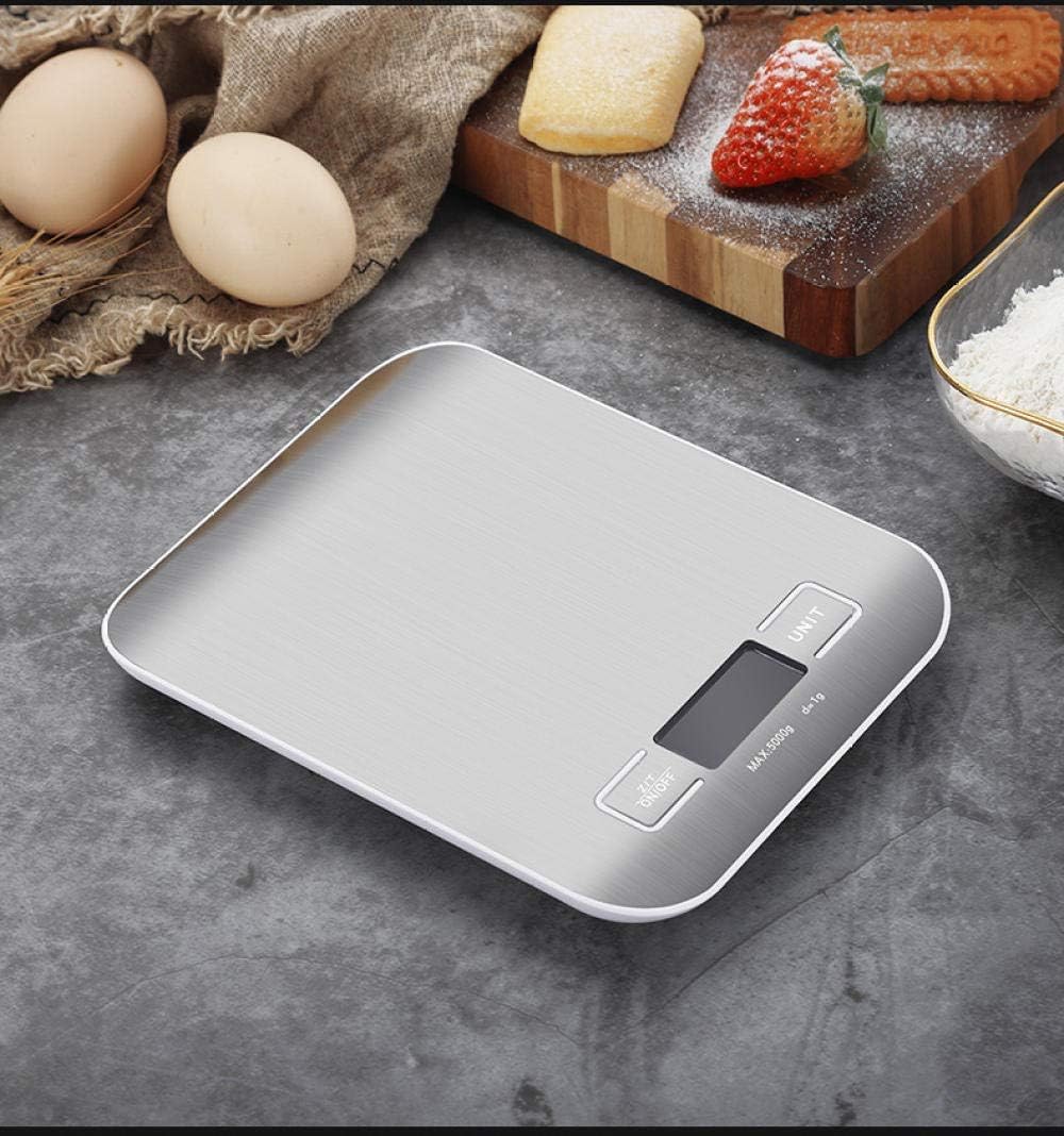 Balanza de Cocina y joyería, báscula Digital electrónica Mini de 5 kg o 10 kg, báscula de Acero Inoxidable, báscula para joyería, un Color: 10 kg/1 g, un Color: 5 kg/1 g,One Color-5kg/1g