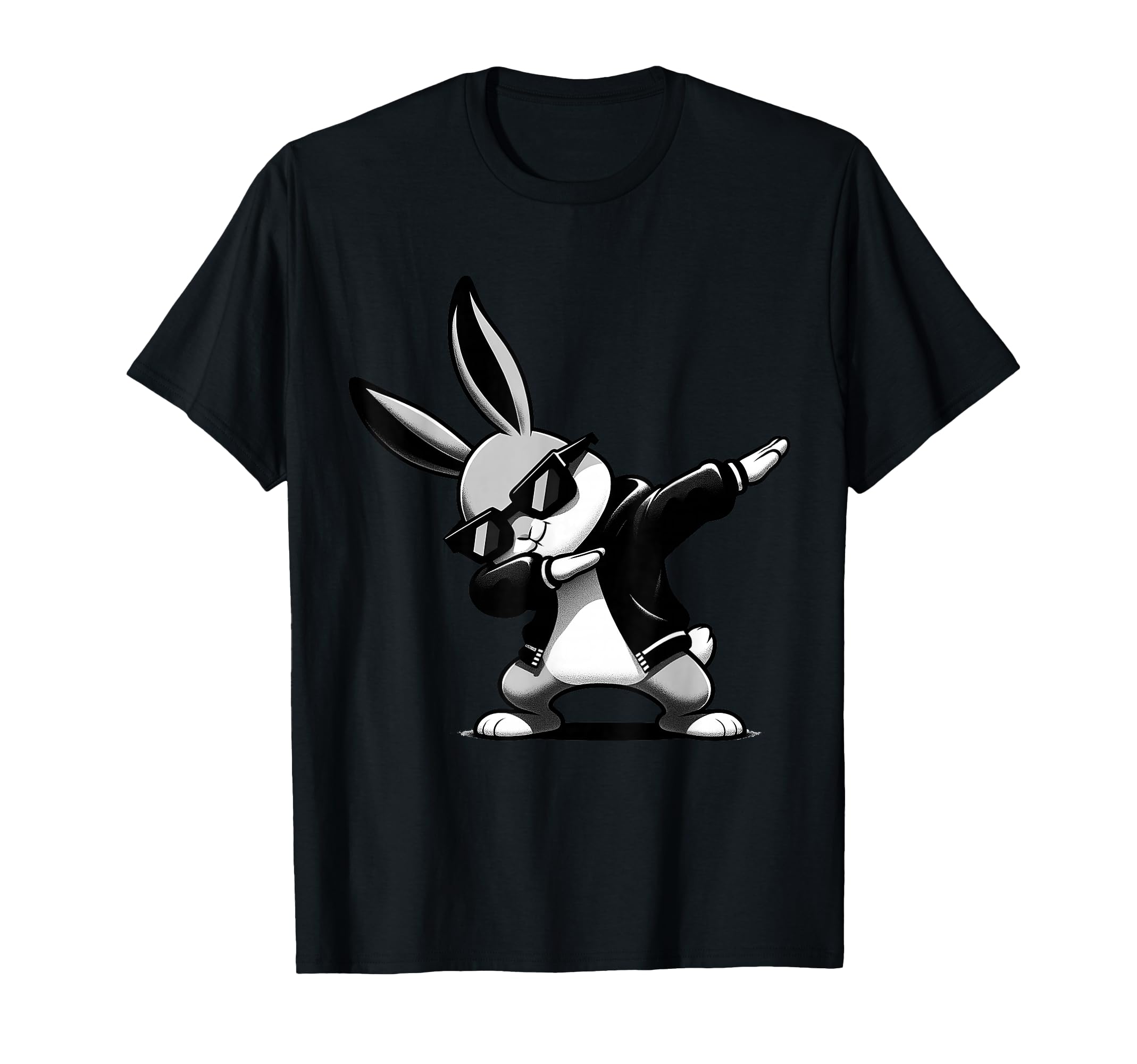 Boy Kid Easter Day Dabbing Bunny Rabbit Hip Hop Easter Baket T-Shirt