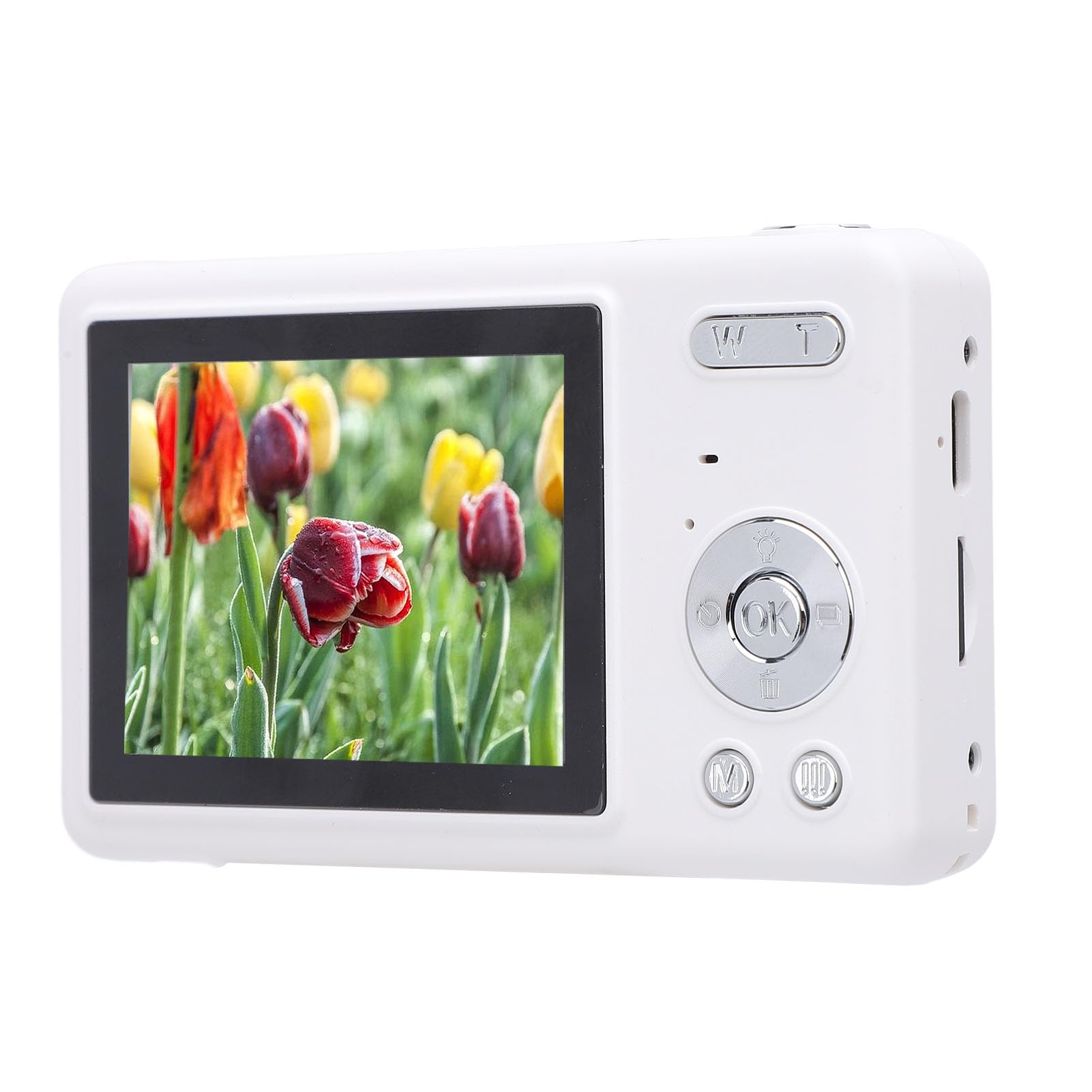 Camera Digitale Compatta, Fotocamera Digitale 4K da 50 MP, Zoom 16x, Schermo IPS da 2,4 Pollici, Anti -shake, Selfie, Compatto Fotografia Facile con la Famiglia, (32GB)
