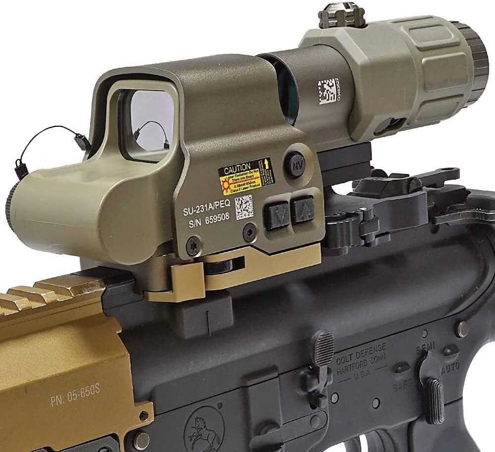 558 Red Green Dot Sight with G33/G43/G45 5X Magnifier Combo，Optical Holographic Reflecting Sight，Black/FDE/A-TACS (558G33TAN)