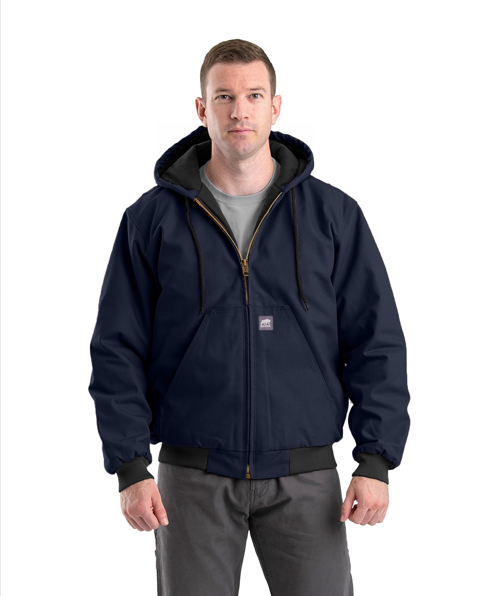 BerneMen's Heritage Duck Hooded Active Work Jacket