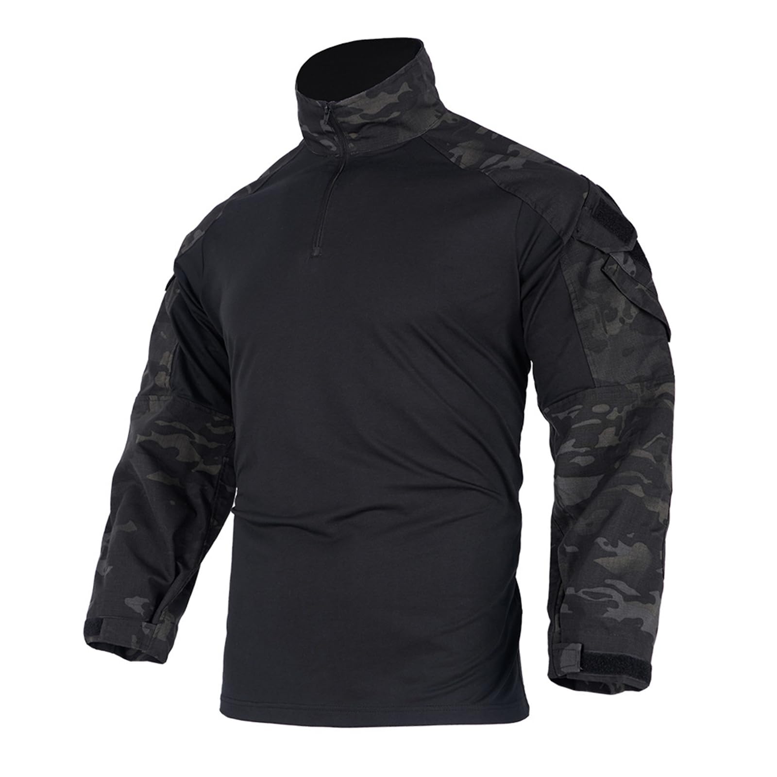 OCANXUETactical Shirt for Men G3 Camo Combat Shirt Long Sleeve BDU Military Shirt 1/4 Zip with Pockets