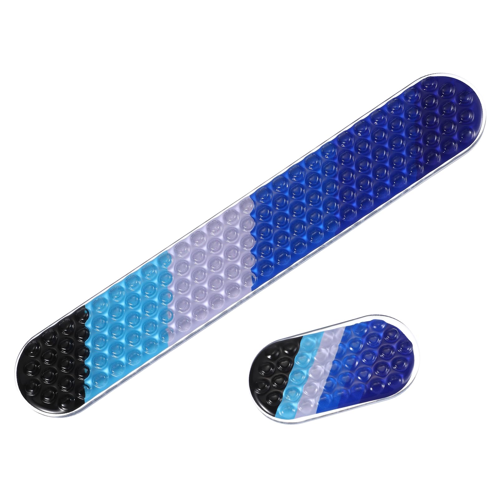 PATIKIL Gel Wrist Rest, Ergonomic Silicone Gel Mouse Pad Mouse Wrist Support Cool Touch Cushion for Mouse Computer Laptop Home Office Work,Pad Set Navy/Black Ombre