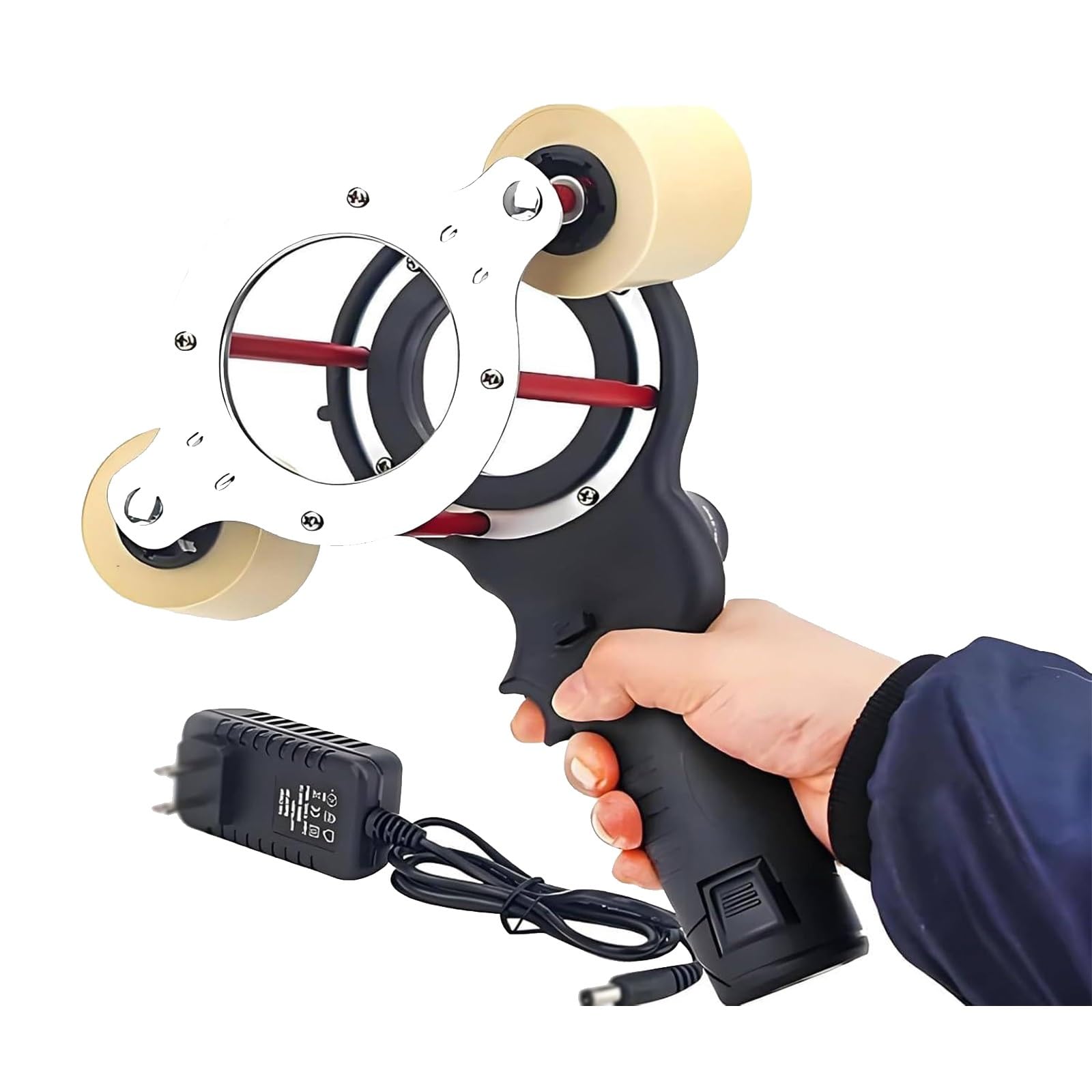 Machine D'emballage De Serre-Câbles électrique Professionnelle 12V 27W Vitesse Réglable 70-380 Tr/Min Charge Rapide Enrouleur Applications 30-70mm Pour Cvc Industrielles électriques