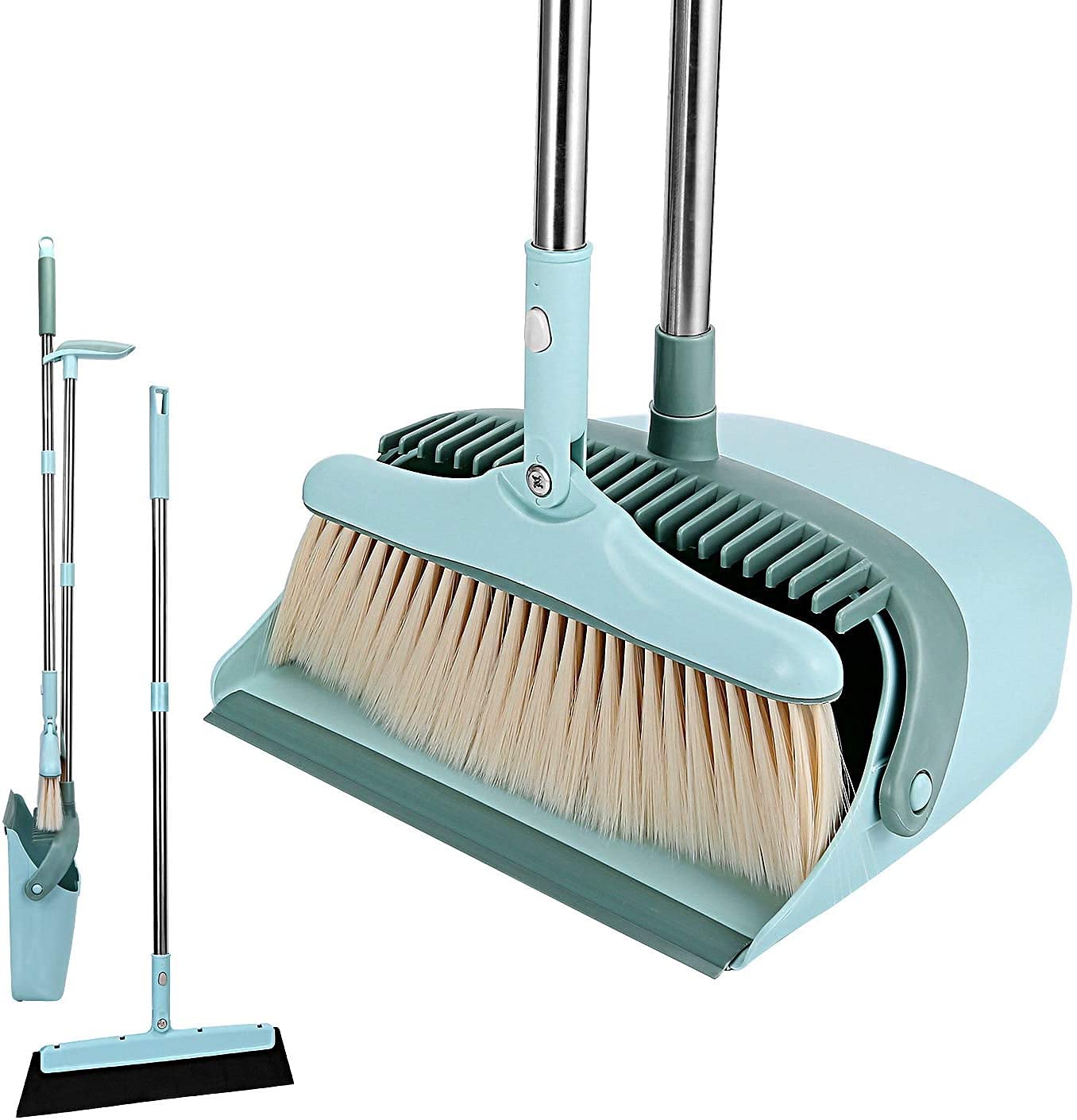 Buy Holulo Broom and Dustpan Set with Floor Squeegees Combination 3in1