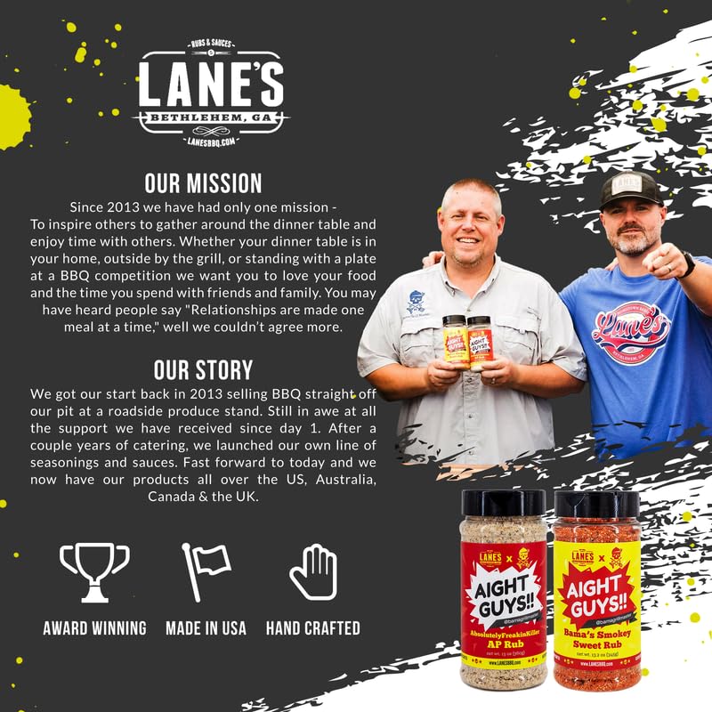Miniatura 7 de Lane's Bama Grill Master - Condimentos y frotaciones para barbacoa, condimentos dulces y ahumados para carnes y verduras a la parrilla para ahumar,