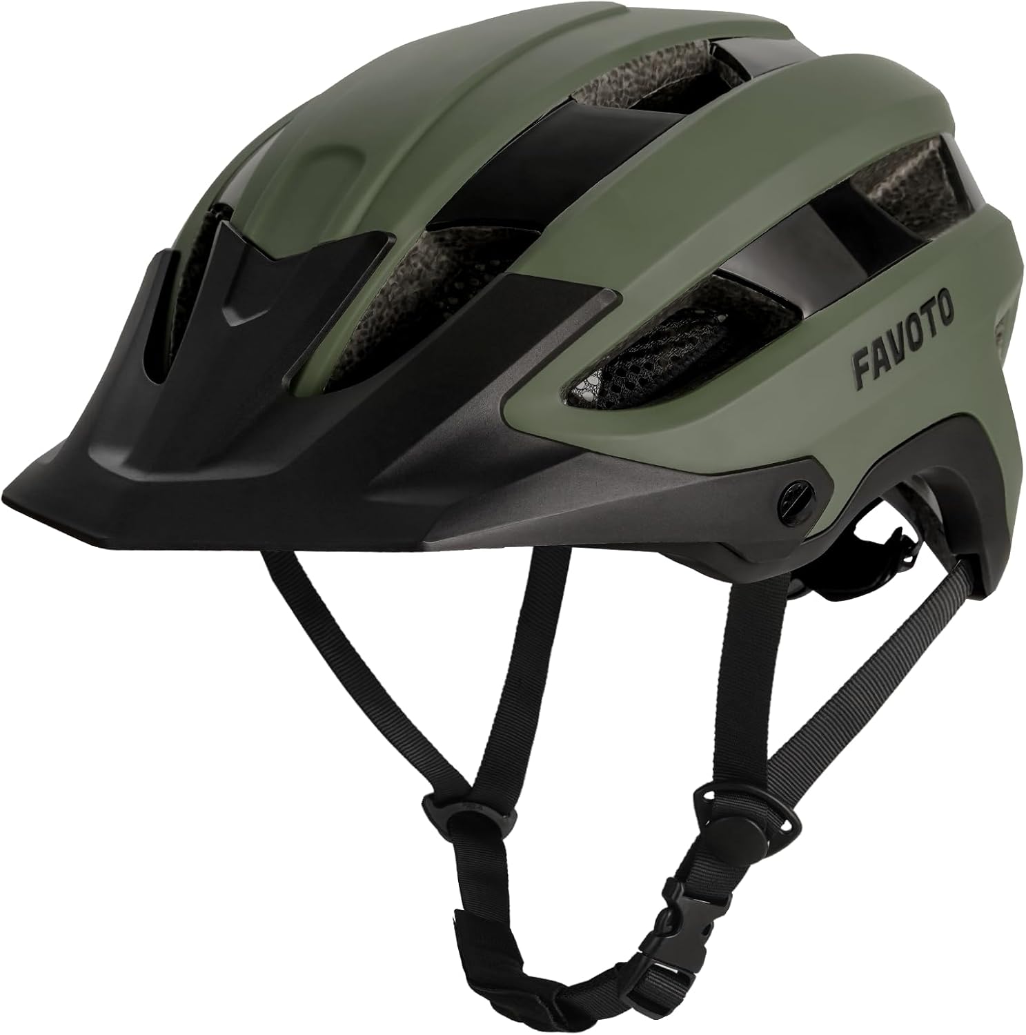 Favoto Mountain Bike Helmet Adult - Lightweight CPSC Certified with Reinforced Spine and Detachable Visor, MTB Road Bicycle Helmet
